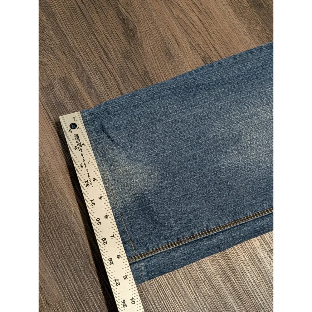 True Religion Billy Bootcut Jeans Mens 38 Medium Wash Made in USA Flap Pockets